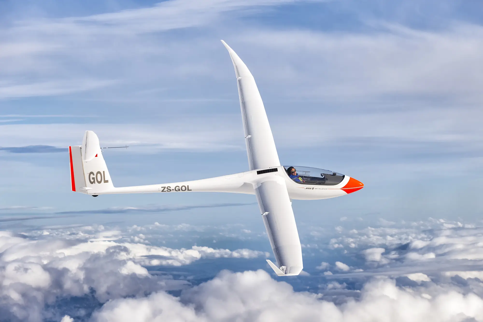 Jonker Sailplanes JS1 Revelation ZS-GOL pictured above Poland by Jakub Swist